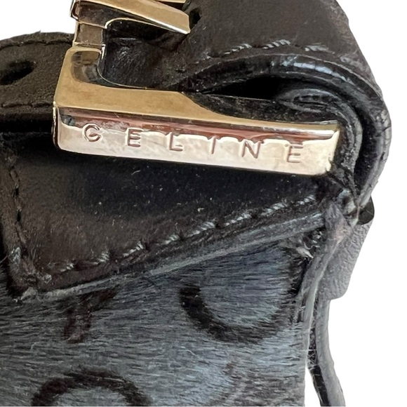 CELINE VTG Madem C Grey Pony Hair Short Handle Bag - Picture 9 of 16